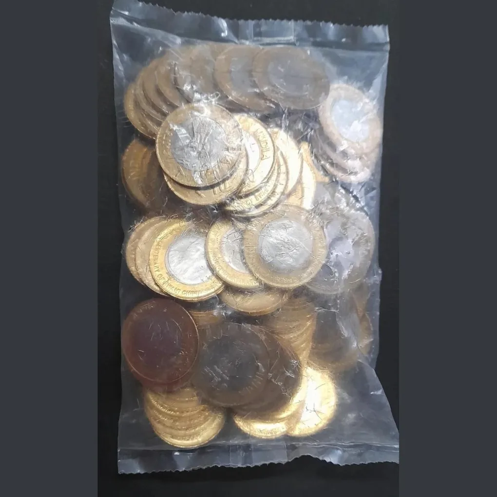 10 Rs Coin Shree Swami Chinmayananad ji 2015 Hyderabad Mint RBI Sealed Pack Coins Bunc Condition