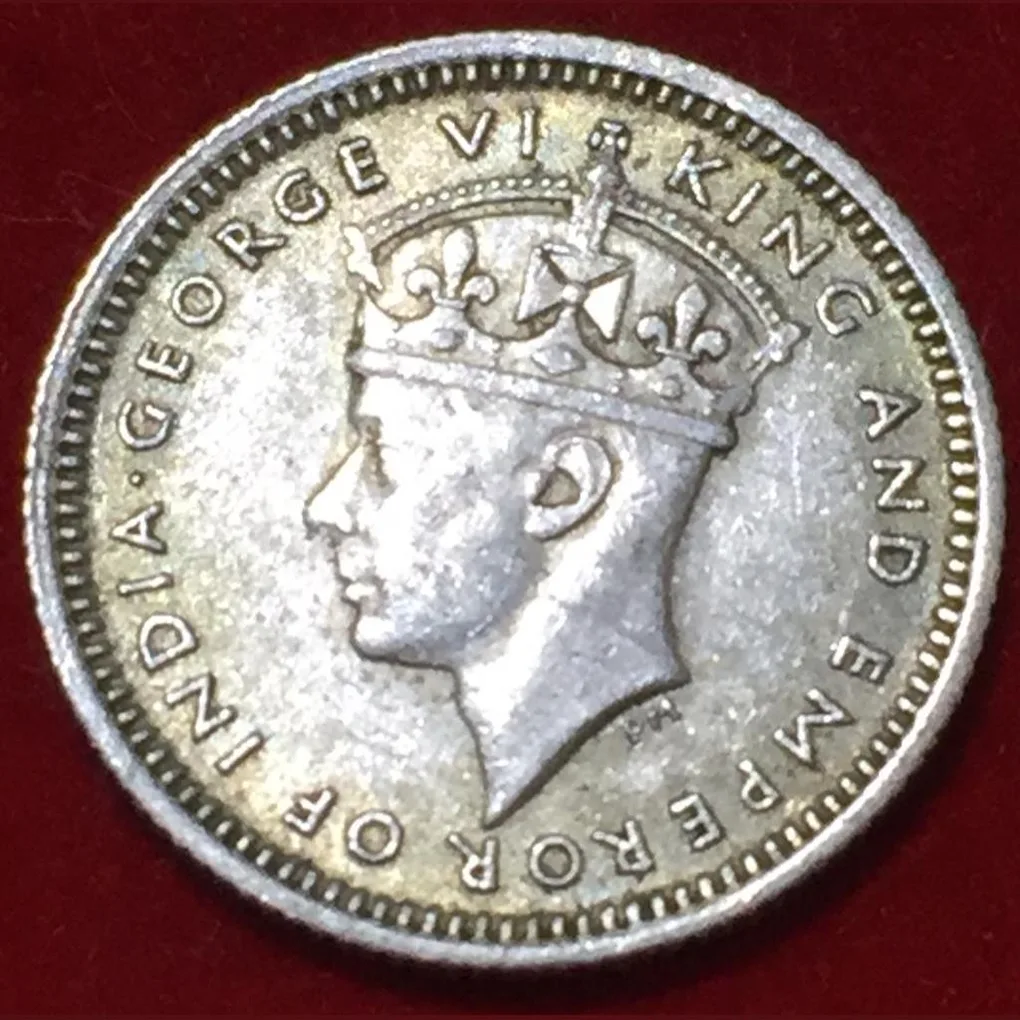 1941 Malaya 5 Cents - George VI Silver Rare Coin #N259