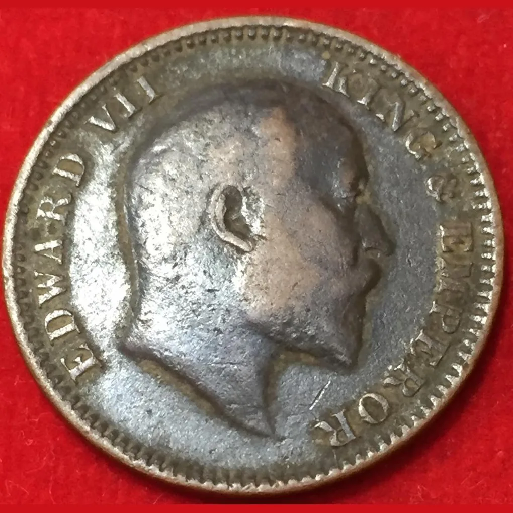 1905 India - British ¼ Anna - Edward VII Rare Coin Lowest Price Coin #F55