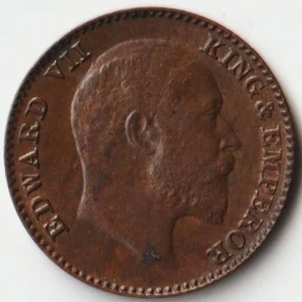UNC Condition 1/12 Anna 1910 With Lusture Copper Coin of Edward VII British India Coinage