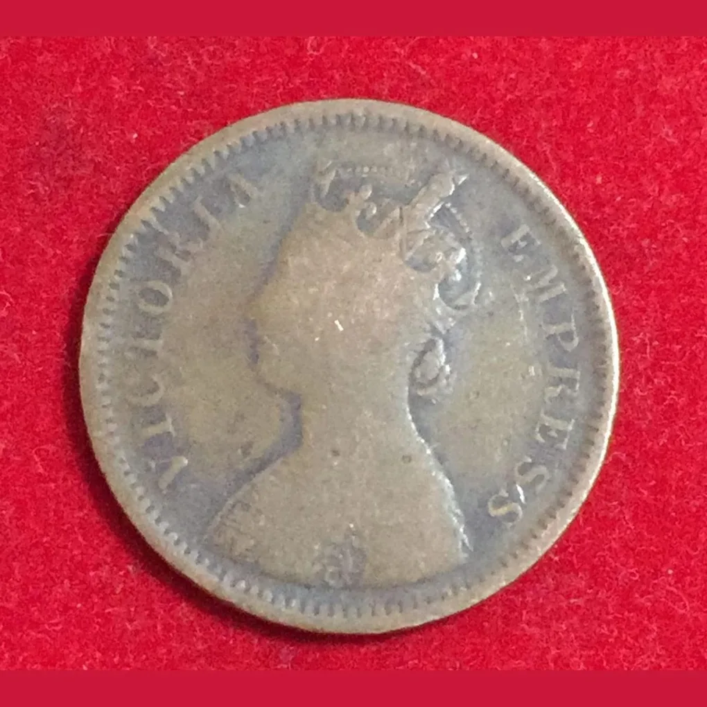 1894 India - British ½ Pice - Victoria EM Press Rare Coin #Z-108