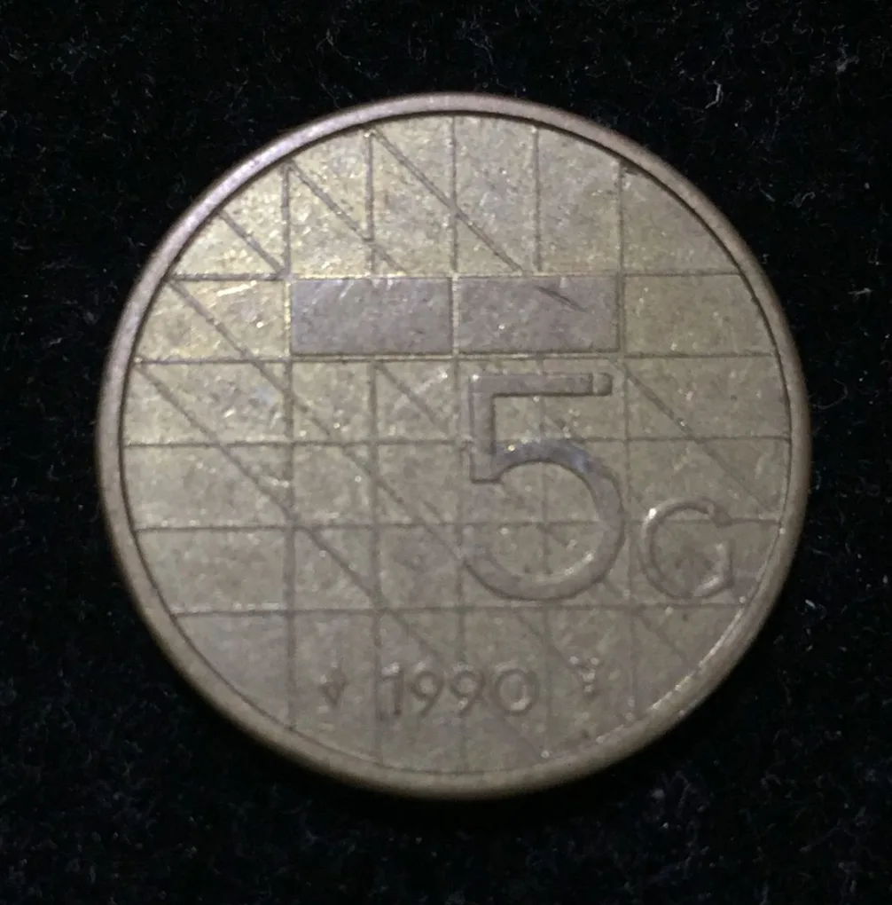 Netherlands 5 Gulden 1990 - Beatrix Lowest Price coin #D-14