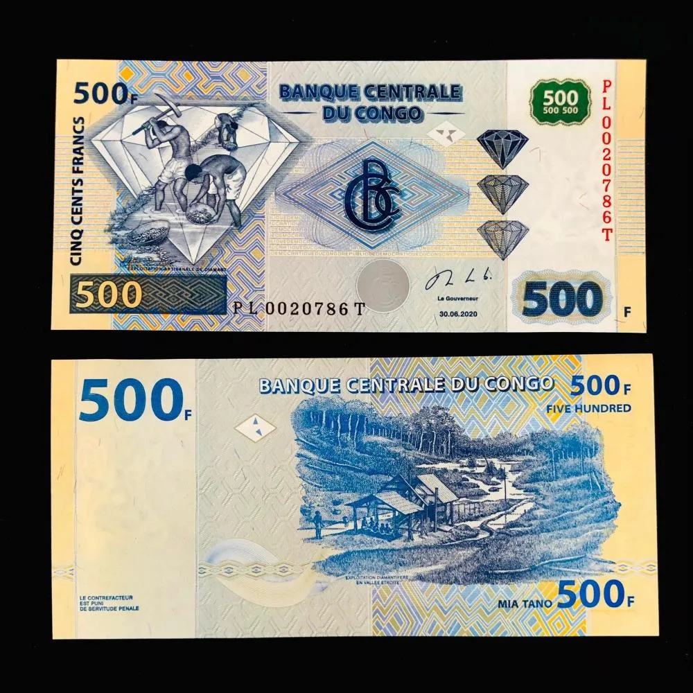 Congo World Banknote Ending 786 Collection Cong 500 Francs