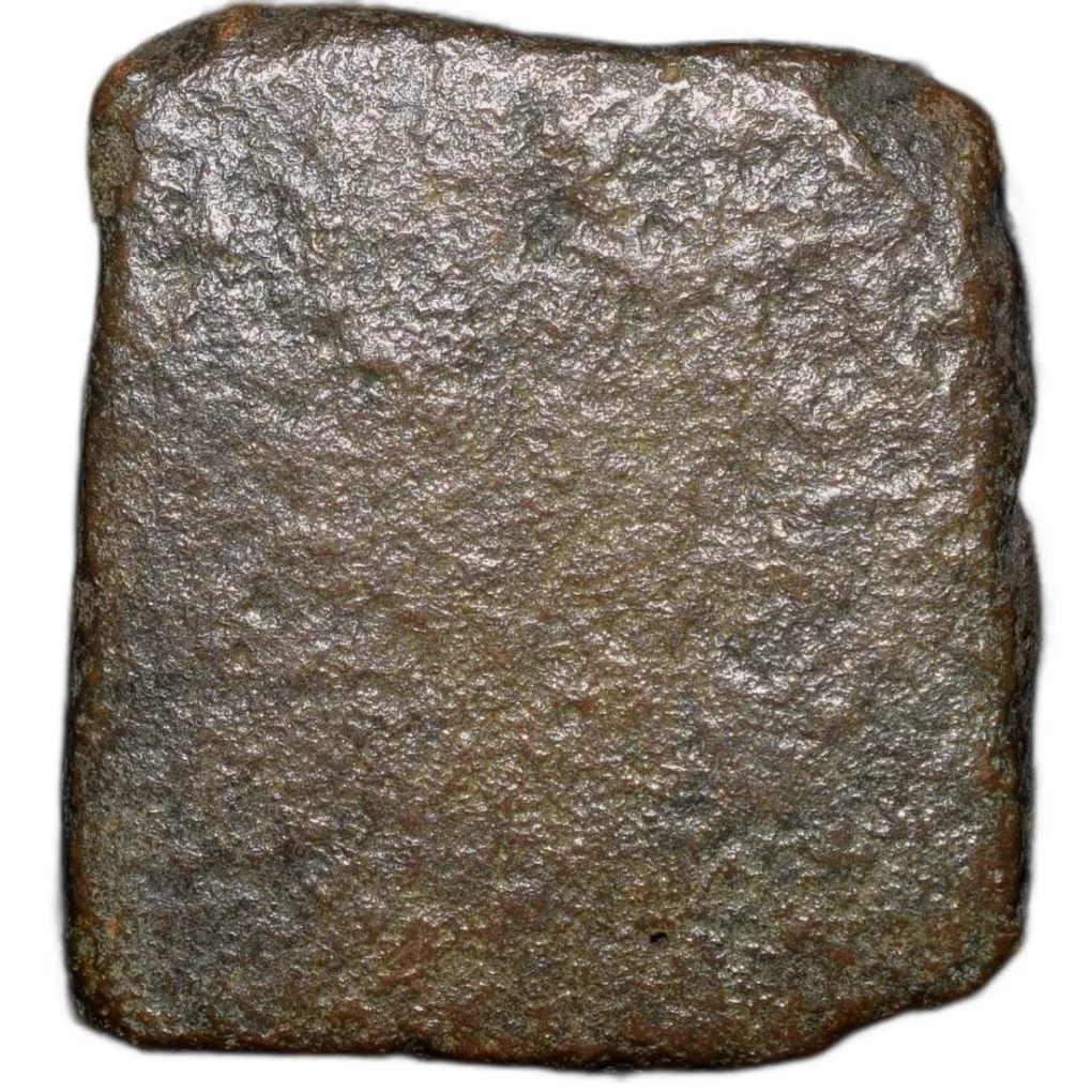 Copper Punch-Marked of Damabhadra of Bhadra/Mitra Dynasty (2nd Cen. BC) Bull, Ujjaini, Tree