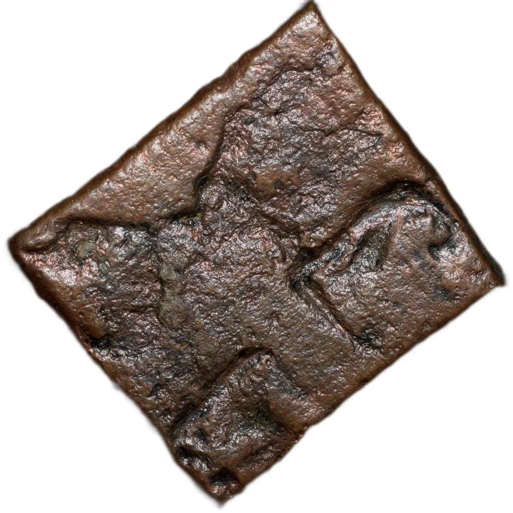 Copper Large Punch Marked from Vidarbha(Paoni) Extremely Rare
