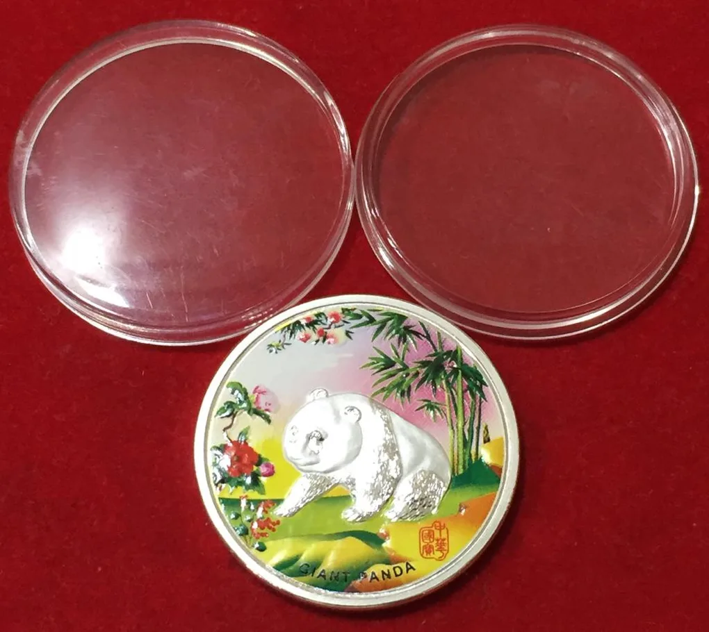 china Commemorative Medallion Set Gold Silver Plated With capsool Gem Unc Coin