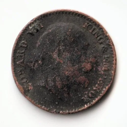 Rare 1/12 Anna 1905 Bronze Standard Circulation Coin of King Edward VII British India Coinage