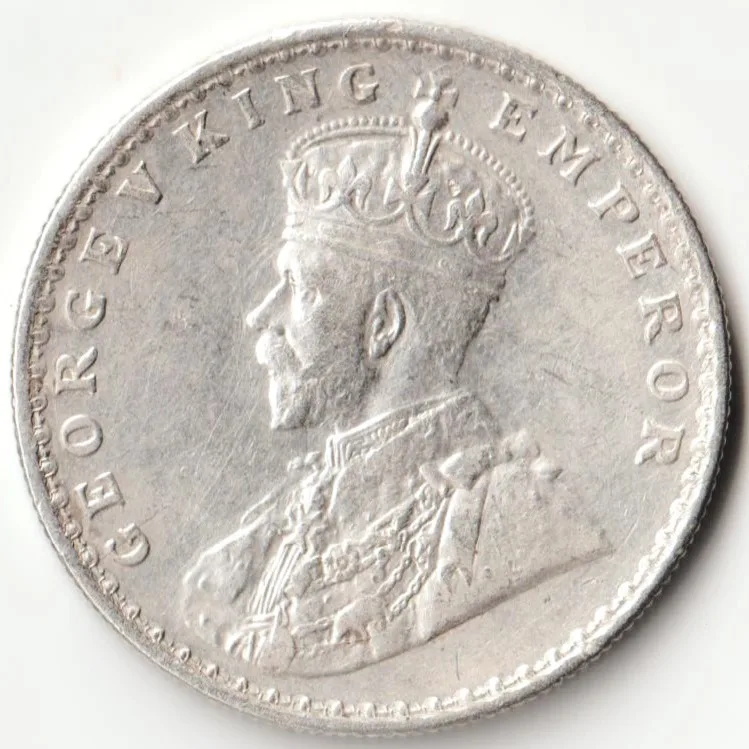 Extremely Rare 1 Rs 1911 George V Bombay Mint of Famous Pig Variety British India Coin