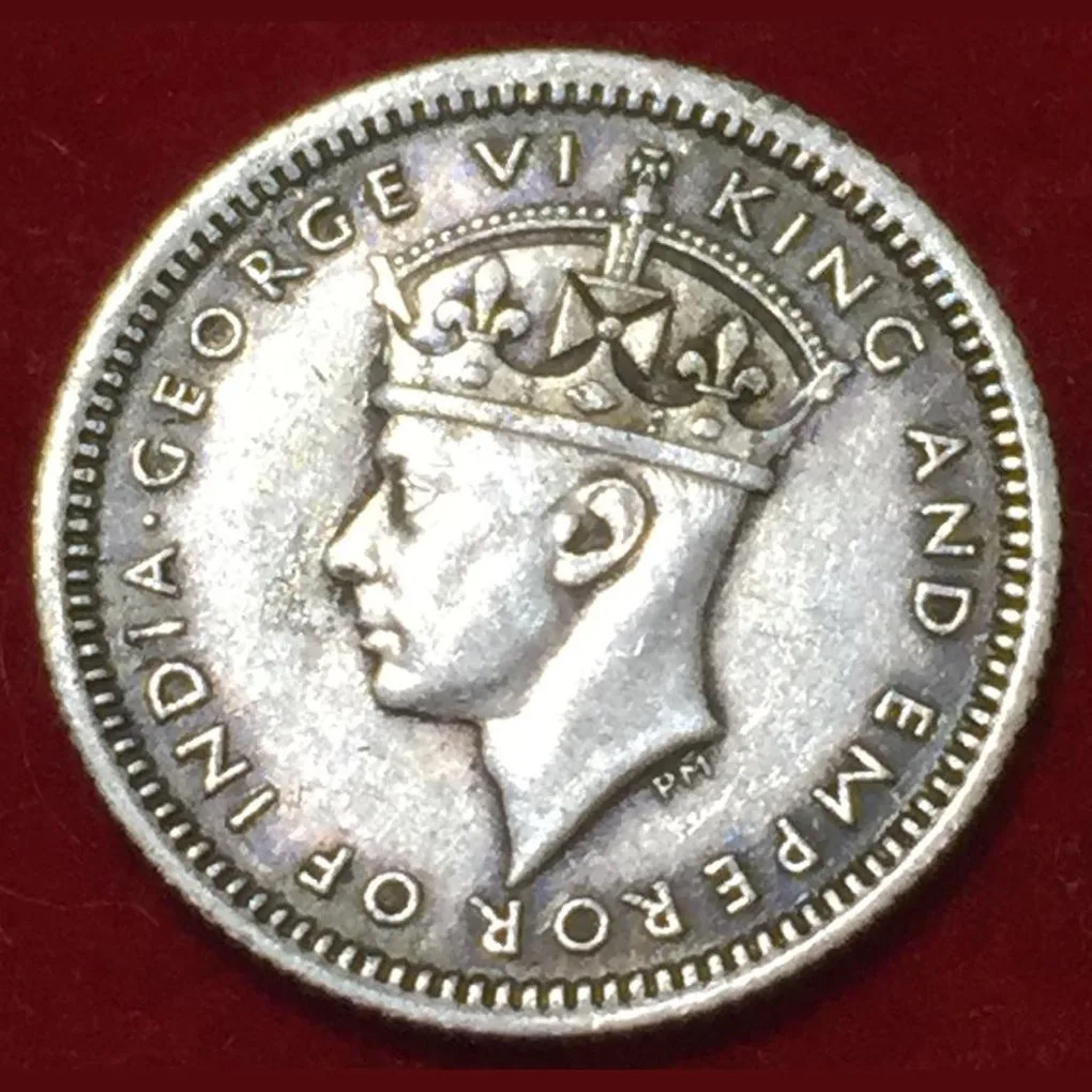 1941 Malaya 5 Cents - George VI Silver Rare Coin #N260