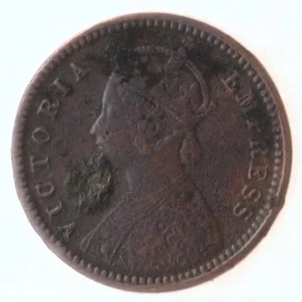 1/12 Anna 1888 Princely state of Dewas Victoria Empress Copper Coin of Narayan Rao