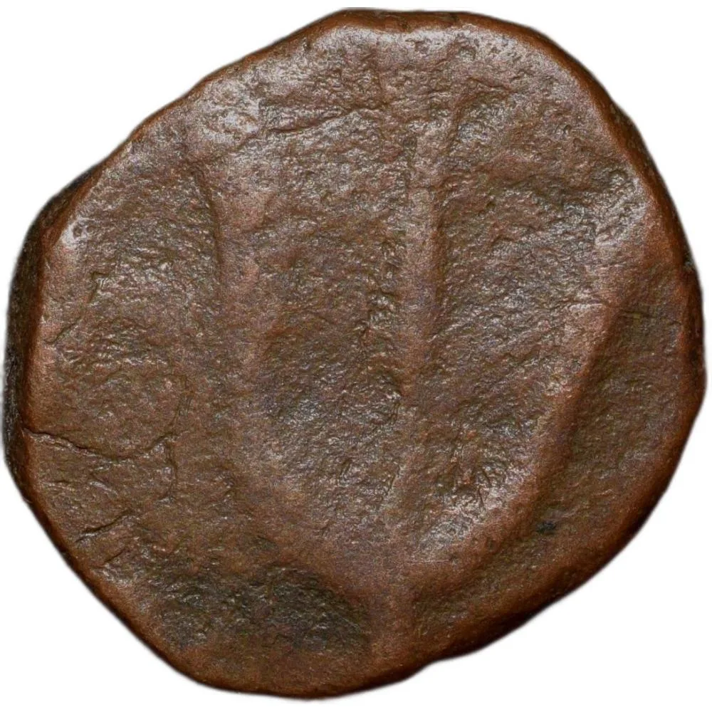 Copper Pai of Mewar State INO Shah Alam II (AD 1760-1806) with Trishul Scarce Fractional denominatio
