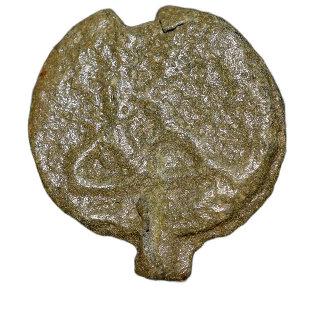 Error Cast Copper Kakani of Sunga Kingdom (2nd Cen. BC) Elephant without rider Massive Die-Crack Ext