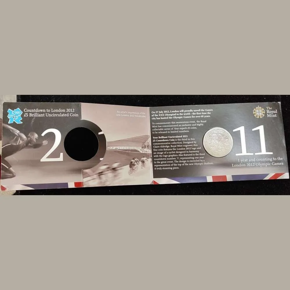 England proof set Royal mint ishu (Countdown) XXX Olympiad 5£ pound mint pack unc condition set