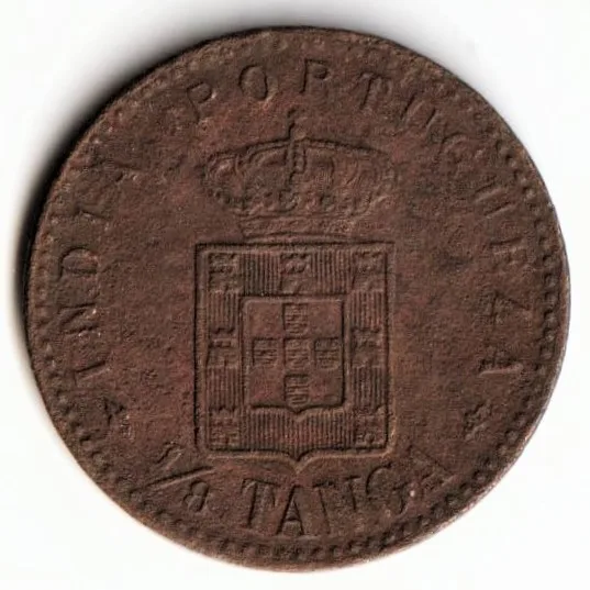 1/8 Tanga 1901 Copper Coin of Carlos 1 REI DE Portugal MCM1 Portuguese India