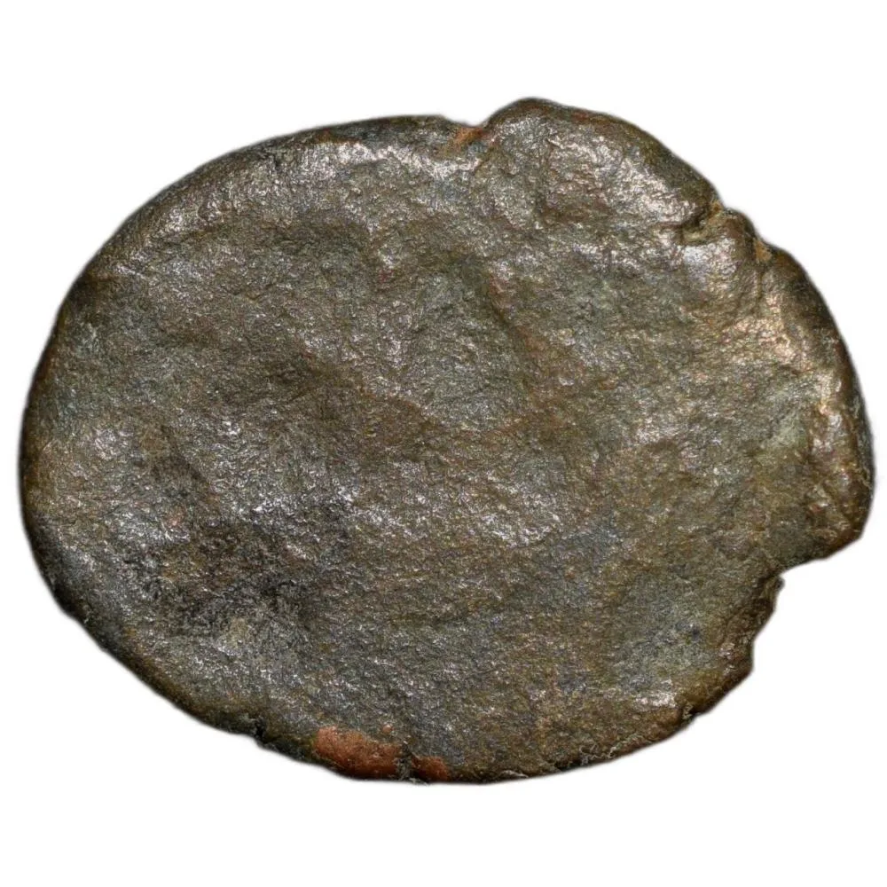 Copper Coin of Satavahan Dynasty (1st Cen. BC) from Paithan Region Elephant Type Double-Struck