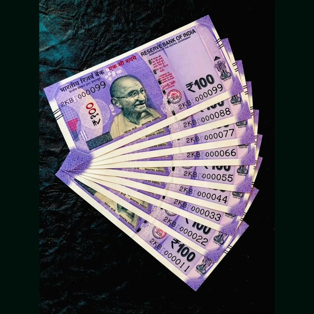 Rs 100 India Banknote Fancy Set 000011 to 000099 Gem Unc Unique Latest Issue