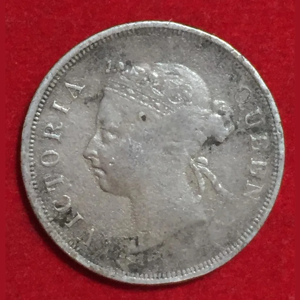1901 Straits Settlement , British malaysia 50 cent Victoria Silver Very Rare Coin # o-3