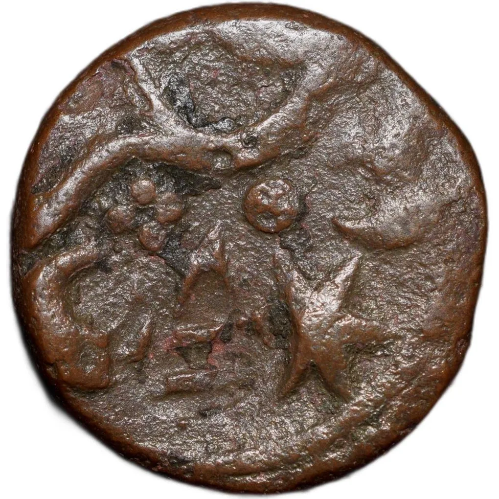 Copper Paisa of Gwalior State (17th - 18th Cen. AD) of Jawad Mint with Scimitar