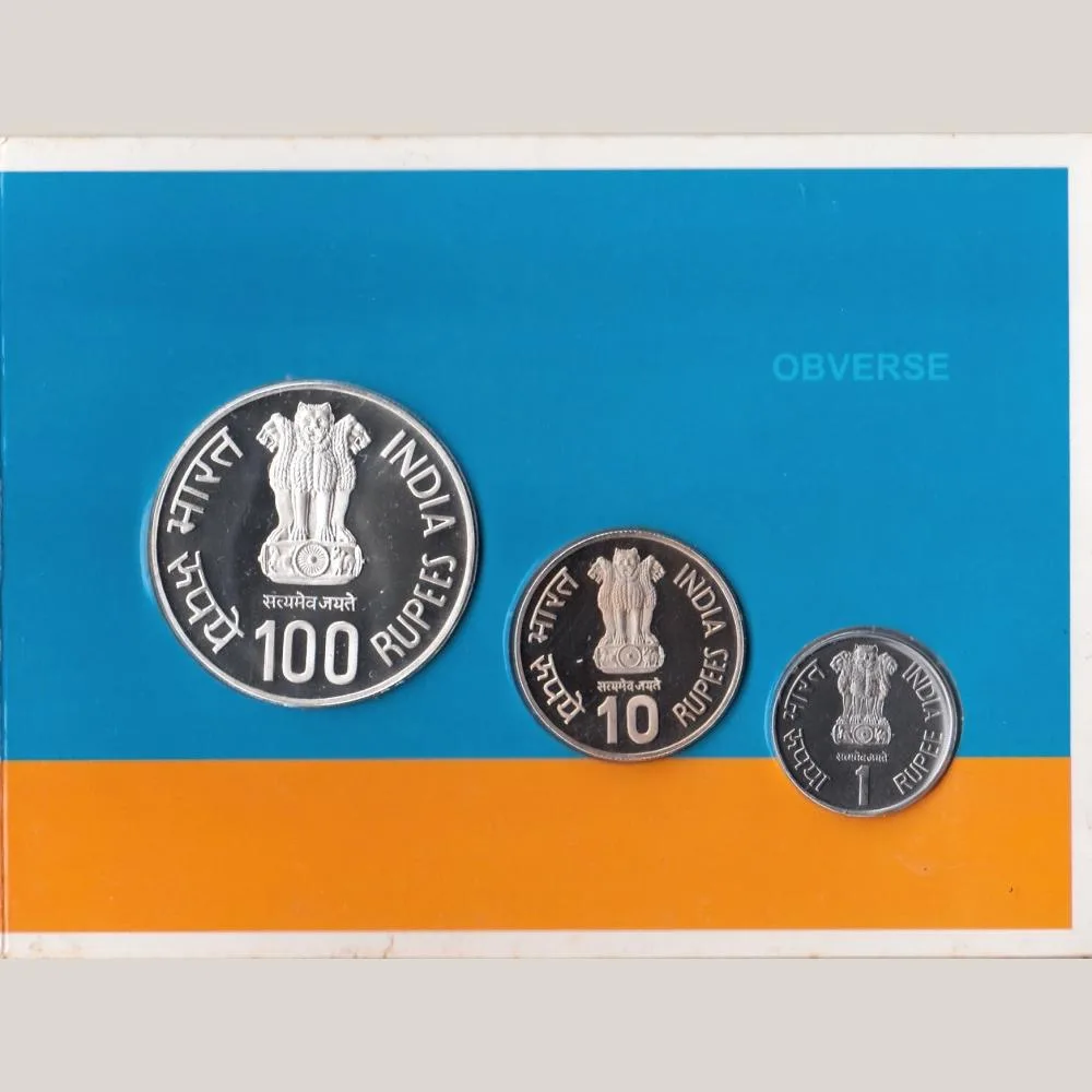 Veer Durgadass Rathore Proof Set Mumbai Mint Issued in 2003 Extremely Rare Coin Set