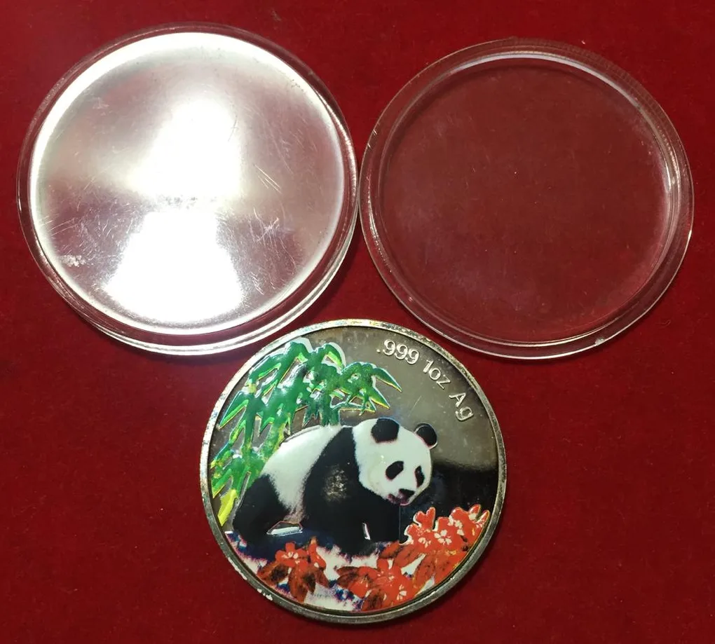 1997 china Commemorative Medallion Set Gold Silver Plated With capsool Gem unc