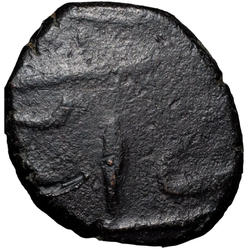 Copper 1/2 Paisa of Sunth State(17th - 18th Cen. AD) with standing Sword Very Rare