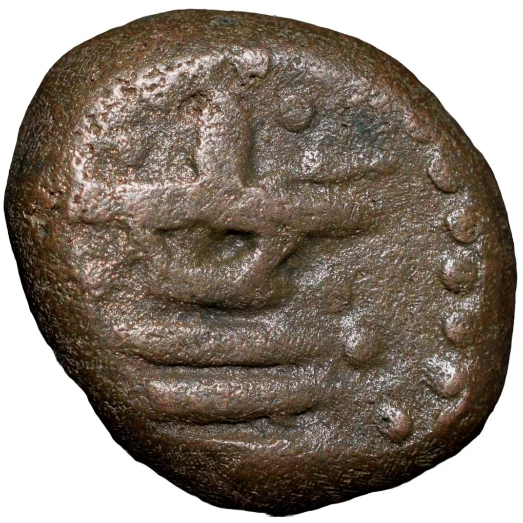 Copper Kasu of Sasivarnadeva(AD 1730-50) of Sivaganga Raja's Ty.12.4