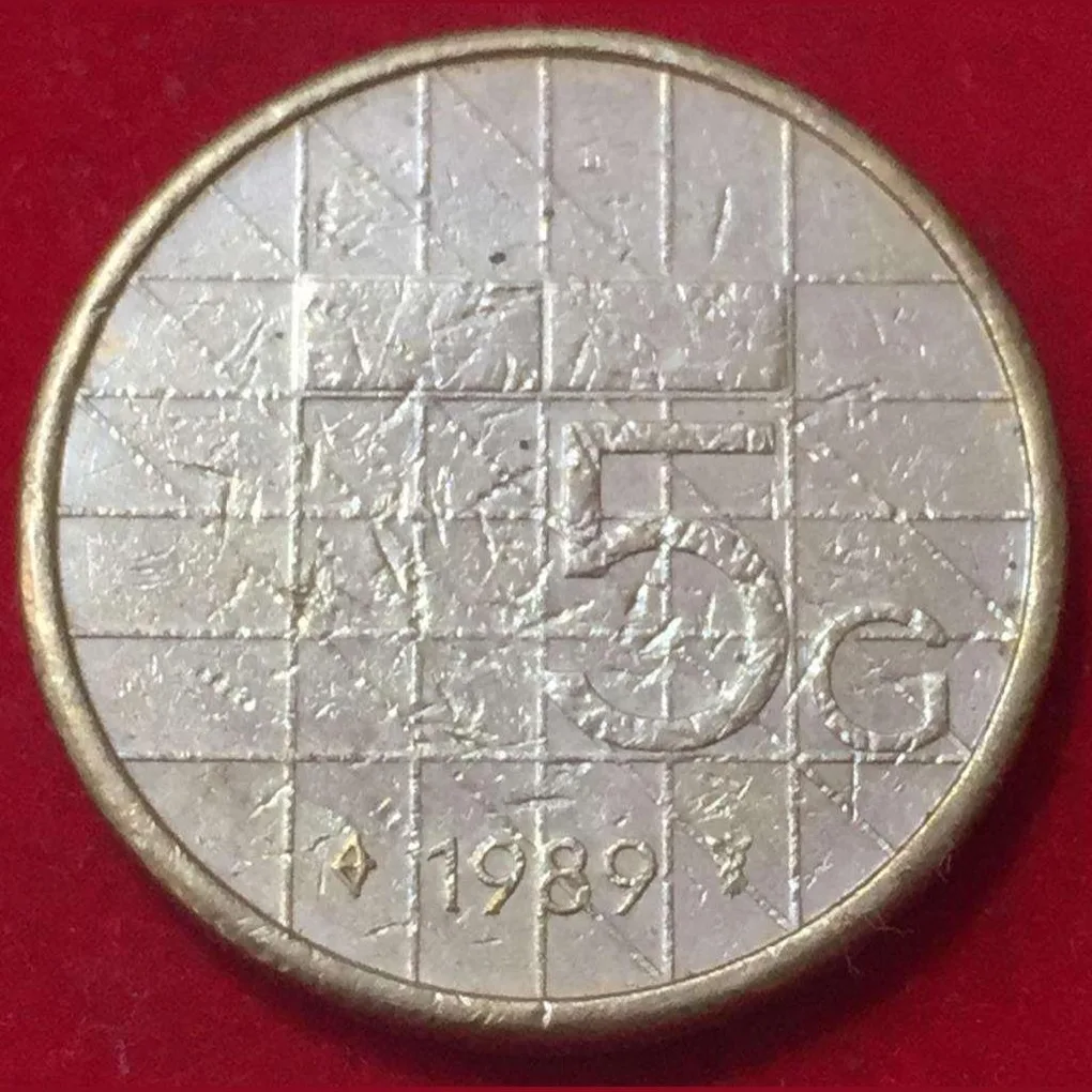 1989 Netherlands 5 Gulden - Beatrix Coin #R220