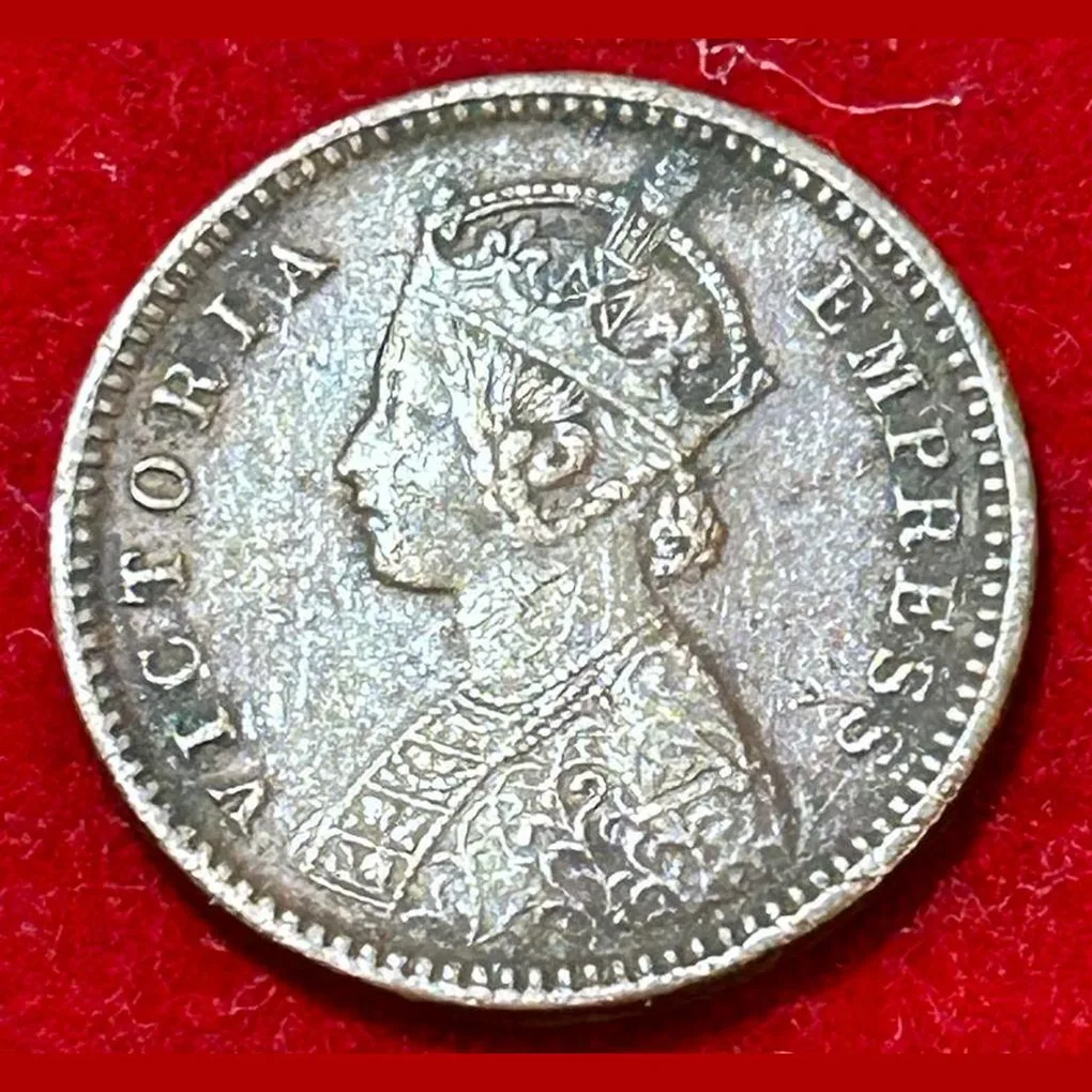 1897 India - British ¹⁄₁₂ Anna - Victoria Rare Coin #B258