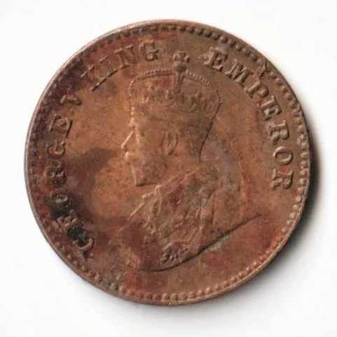 Rare 1/12 Anna 1926 Bronze Standard Circulation Coin of Bombay Mint King George V British India Coinage