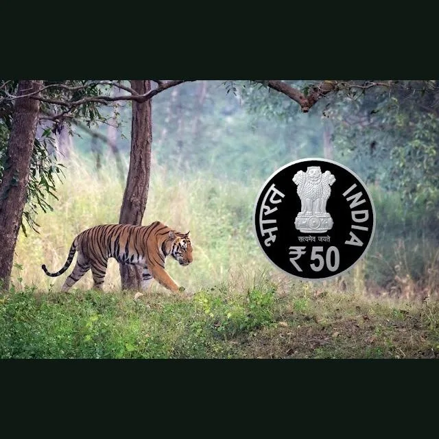 Rs 100 Latest issue Tiger Project Proof Coin 2023 Issue Limited Series Latest Hyderabad Mint