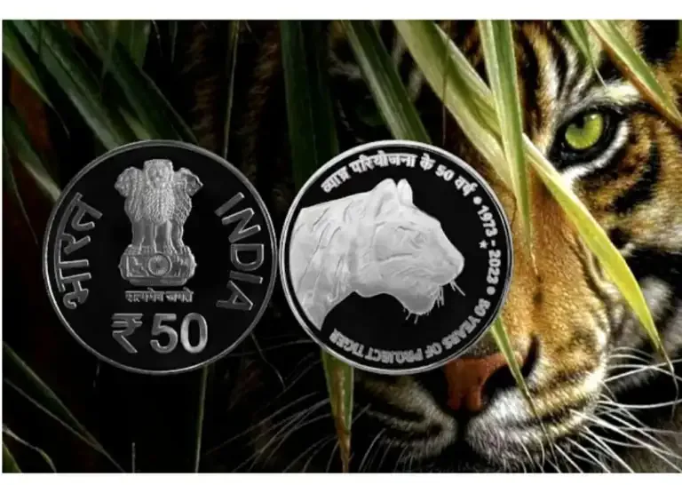 Rs 100 Latest issue Tiger Project Proof Coin 2023 Issue Limited Series Latest Hyderabad Mint