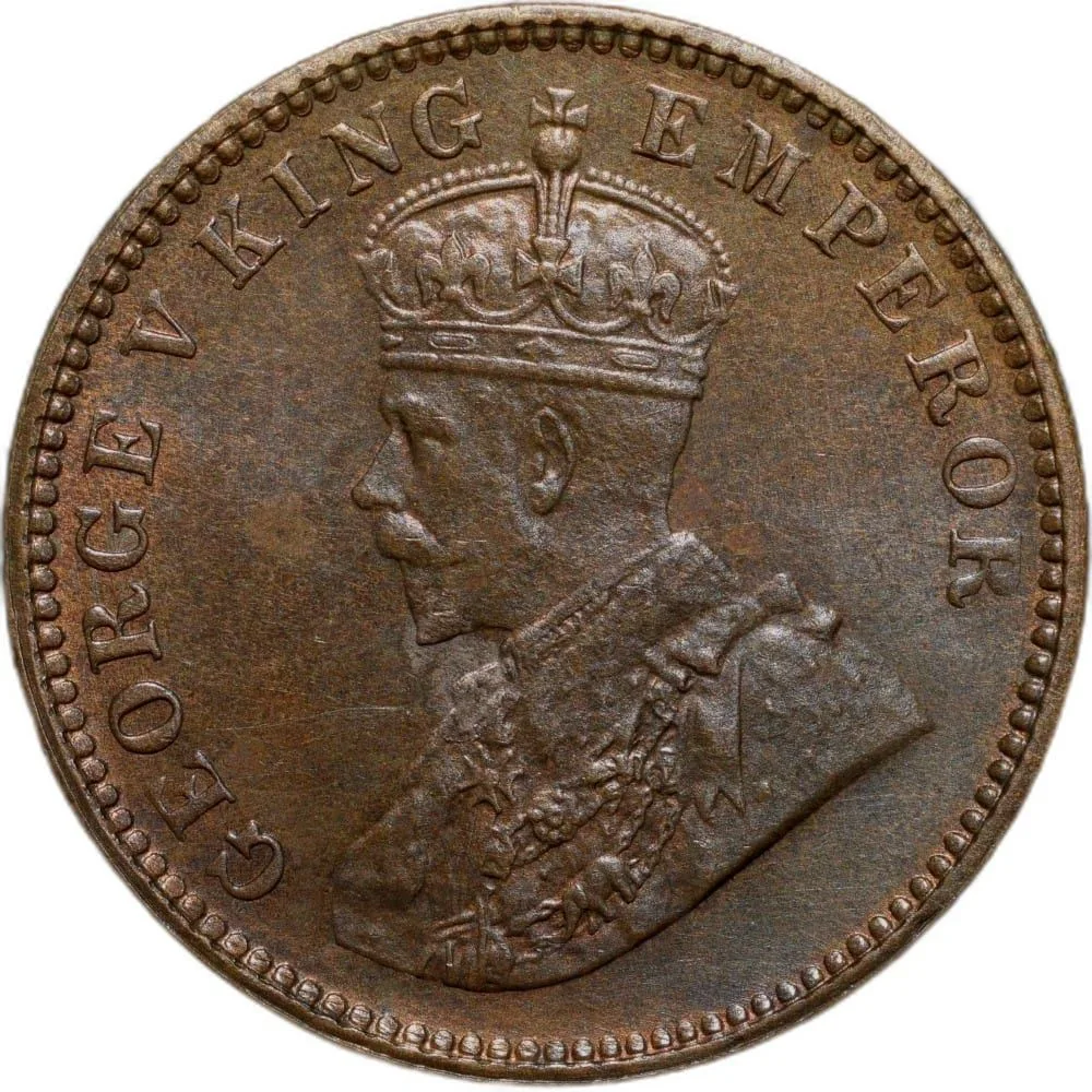 Bronze 1/4 Anna of George V(AD 1935) of Calcutta Mint UNC Grade