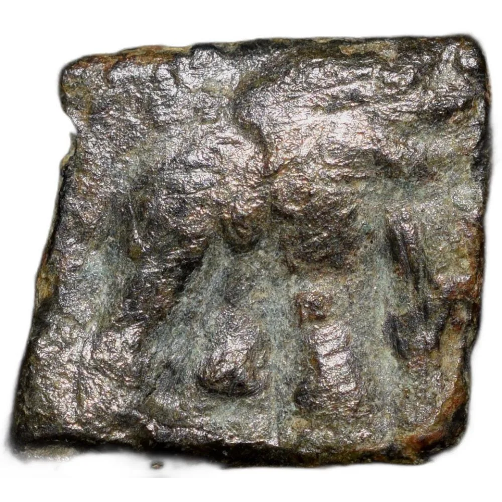 Copper Coin of Bhadra/Mitra Dynasty(2nd Cen.BC) from Vidarbha Region with Chhatra above Elephant Rig