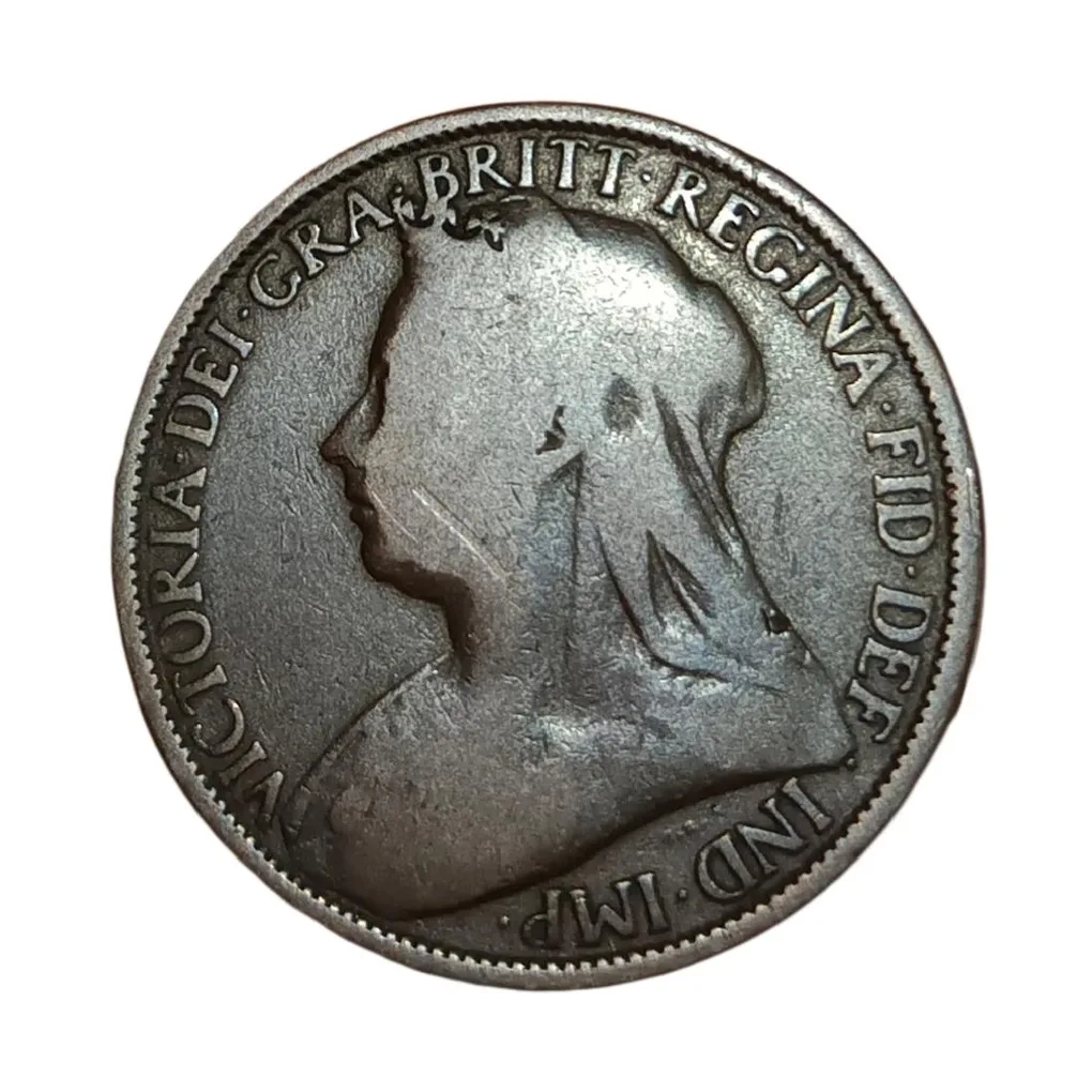 Great Britain Copper One Penny Year 1896 Queen Victoria **Rare** Collectable Grade.