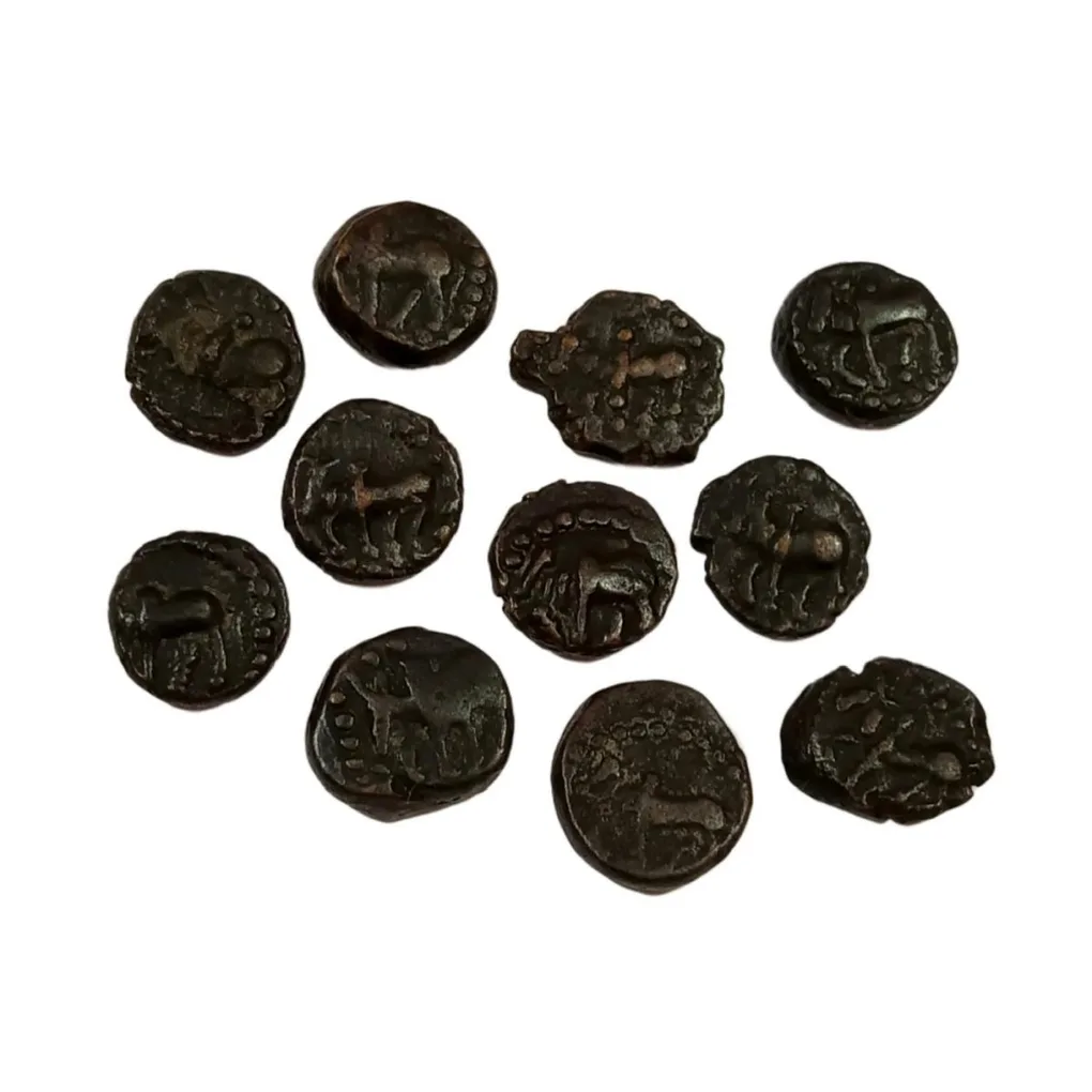 Ancient NAGA Coinage Animal Portraits "Small Size" Lot of 5 Coins High Grades.