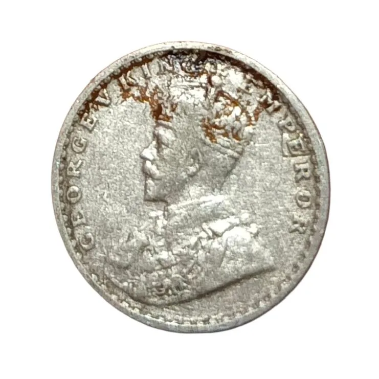British India Silver 2 Annas Year 1912 King George-V Collectable Grade.