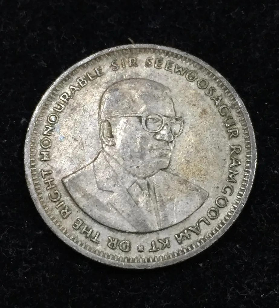 Mauritius 1 Rupee 1987 Rare Old Coin #L-392