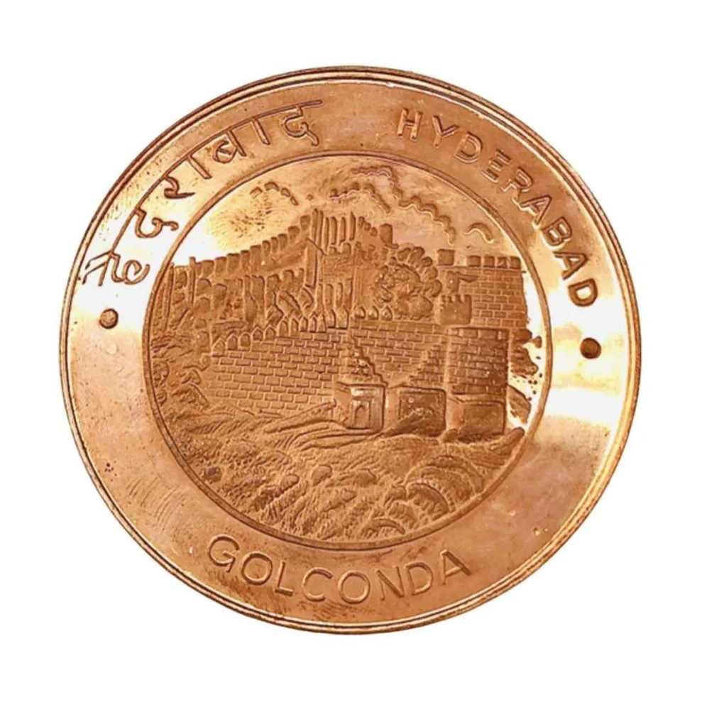 Modern Commemorative Token 400 Year Celebration Hyderabad Mint Queen Bhagamati Bronze