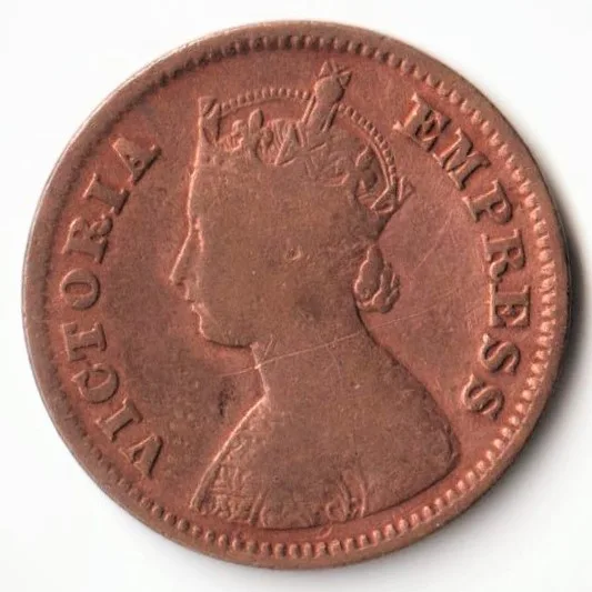 Rare 1/2 Pice 1899 Copper Coin of Victoria Empress Standard Circulation Coin of British India