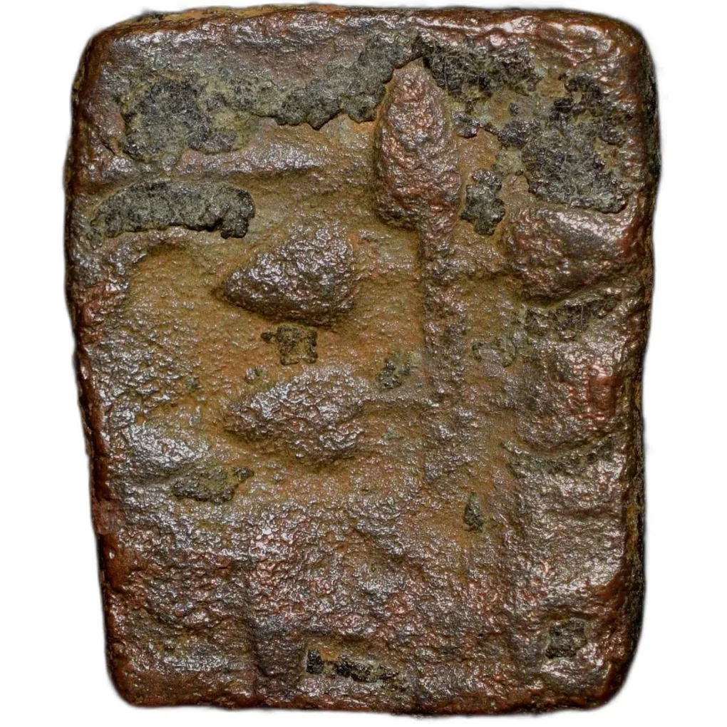 Copper Coin of City-State Bhadravati(1st Cen. BC) with Elephant/Tree Railing