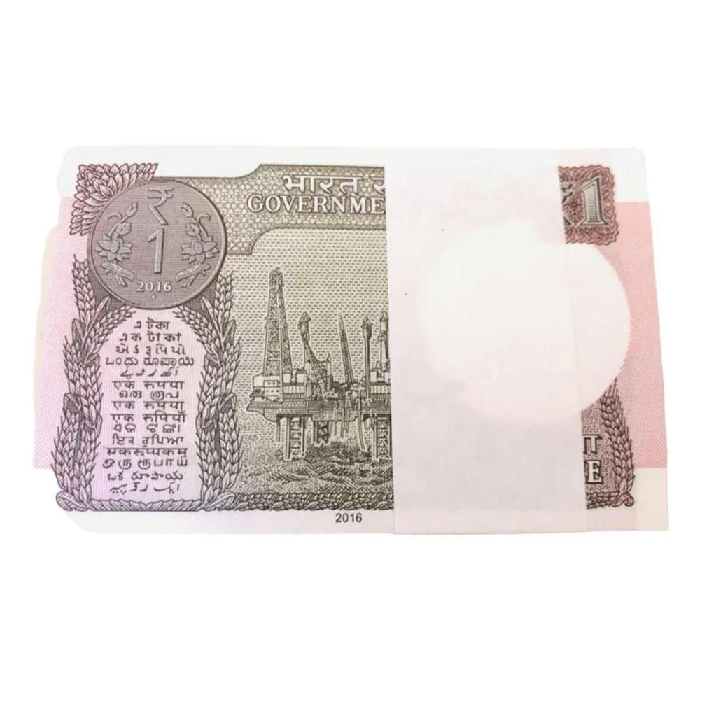 Re 1 India Banknote Serial Packet 2016 Issue Ratan Watal Small Font UNC