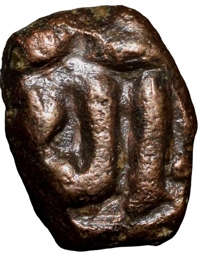 Copper 1/2 Falus of Bahaman Shah(AD1347-59) of Bahamani Sultanate Type BH21