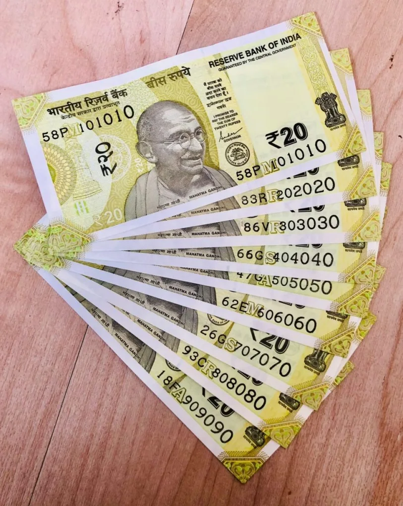 20 Rupees fancy number 101010 set