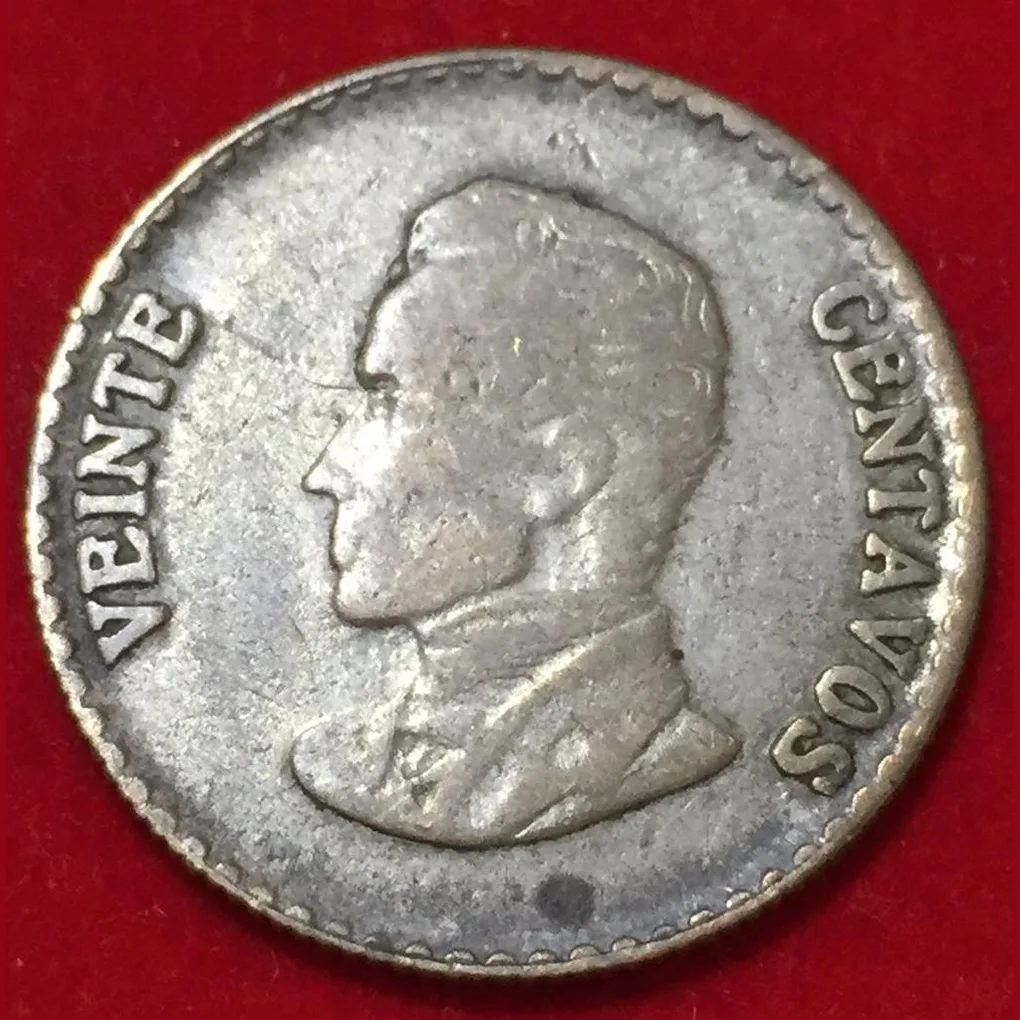 1953 Colombia 20 Centavos Silver Coin #F25