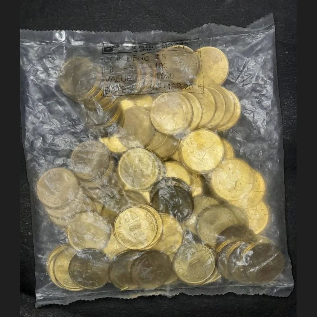 Five Rs 125 Th Aniversary of Jawaharlal Nehru Calcutta Mint RBI Sealed Packed pkt