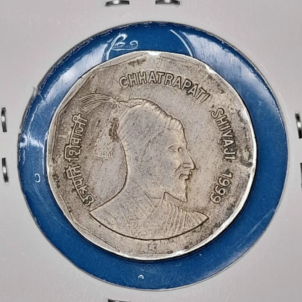 Two Rs Rare Coin Chatrapati Shivaji Maharaj Ji 1999 Hyderabad Mint Fine Condition 018