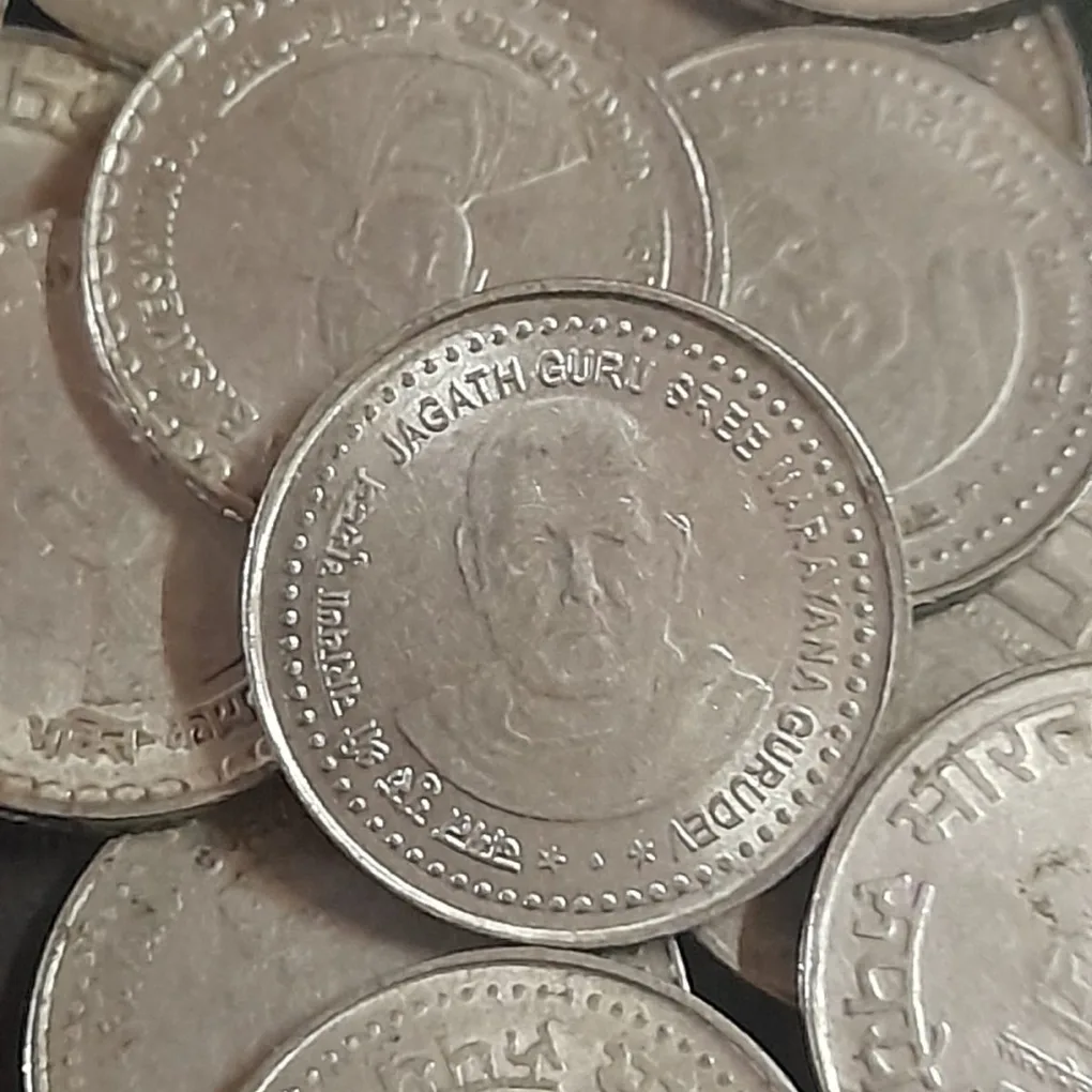 Five Rs FSS Commerrative Scare Coin Mix Jagath Guru or Basaveshwara 21 Pcs Given Good Condition