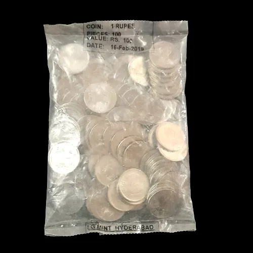 One Rs Rare Coin Pkt 2019 Hyderabad Mint Gem Unc Condition RBI Sealed Packed PKT