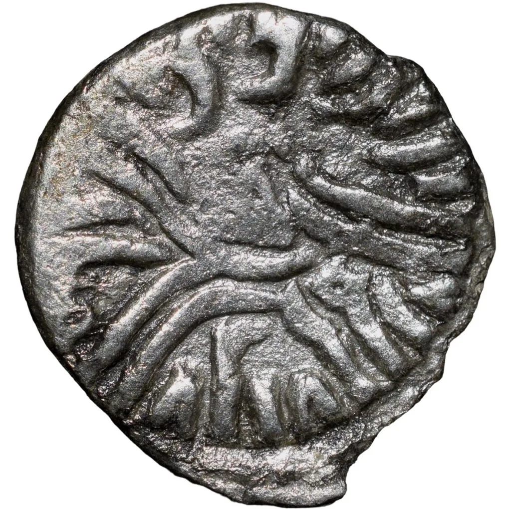 Silver Drachma of Svami Rudrasena III (AD 348-380) of Western Kshatrapa Rare