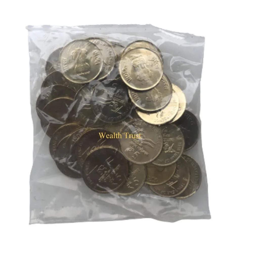 Latest New 5 Rupees 2023 Kolkata Mint 30 Coin Seal Pouch Famous Akam Series 75 Year of Independence